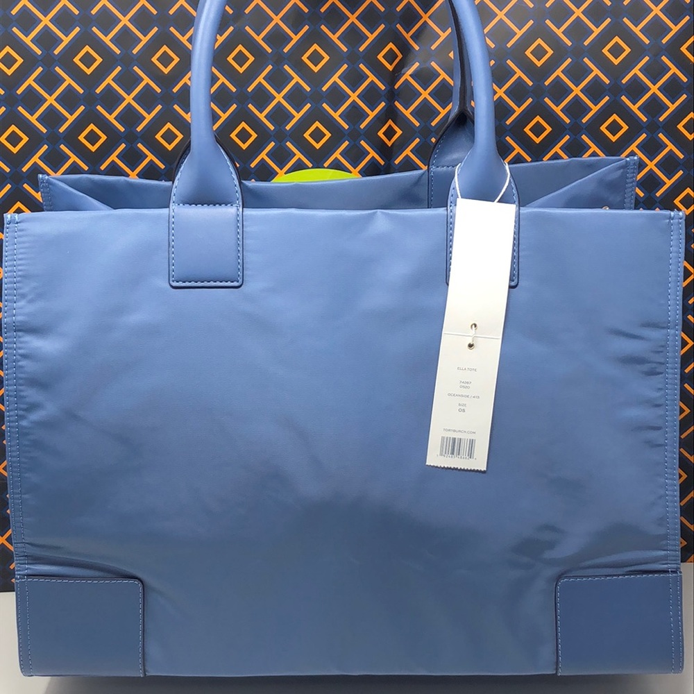 Nwt Tory Burch Ella tote ocean side - Picture 3 of 8